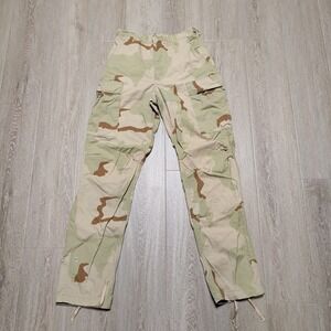 Vintage US Military Tan Desert Camo BDU Cargo Pants Small‎ X-Long 27-31x33